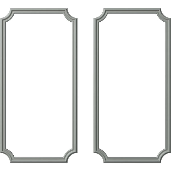 Ekena Millwork 24-in. W x 48-in. H Seville Panel Moulding Kit Double Panel PMLKSE24X48B - main